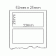 717 - Label Size 53mm x 25mm - 1 label across