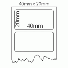 722 - Label Size 40mm x 20mm - 1 label across