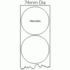 728 - Label Size 74mm dia - 1 labels across